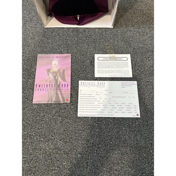 Vintage Barbie Amethyst Aura Jewel Essence Collection Bob Mackie 1996 In Box COA - Picture 4 of 13